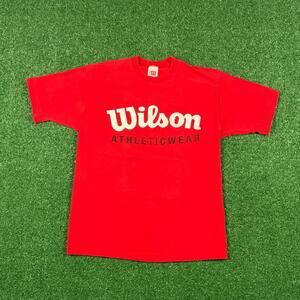 Vintage 90s Wilson Athletic Wear red t shirt